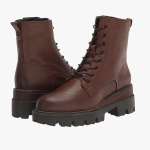 SAM EDELMAN Garret Combat Boot Dark Brown (size 7)